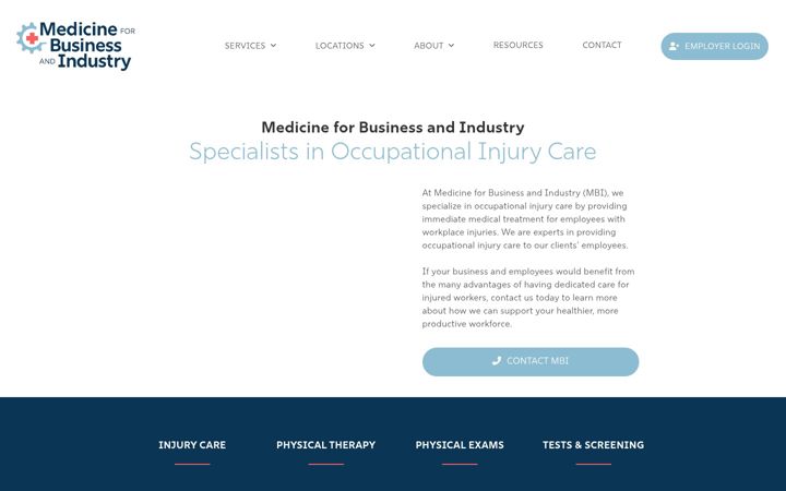 Screenshot of mbiclinics.com
