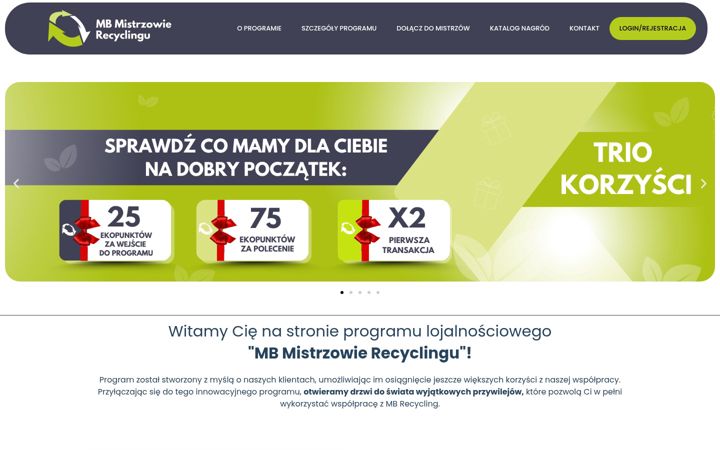 Screenshot of mbmistrzowierecyclingu.pl