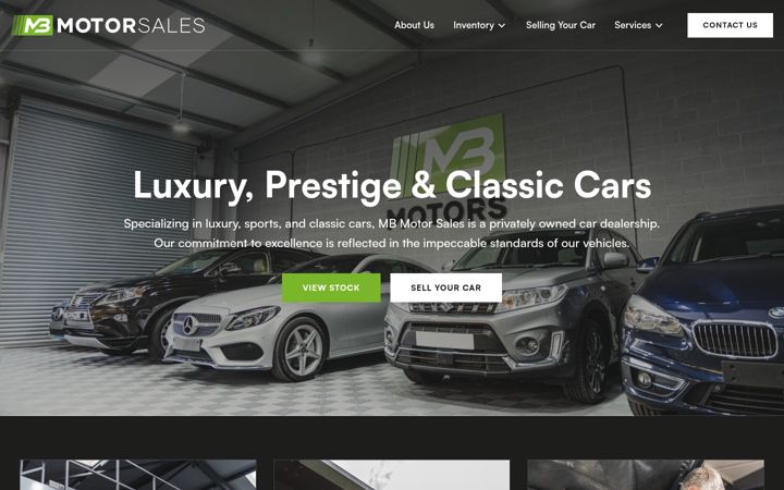 Screenshot of mbmotorsales.com