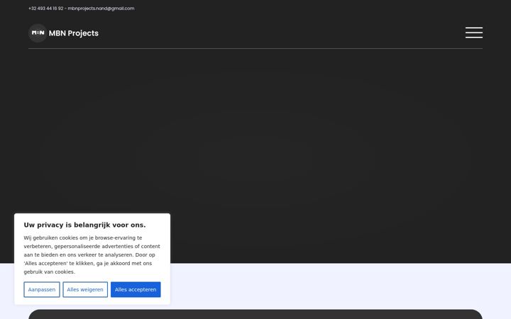 Screenshot of mbnprojects.com