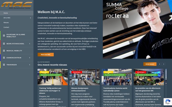 Screenshot von mboautomotivecenter.nl