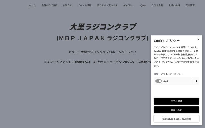 Screenshot of mbp-japan-rc.com