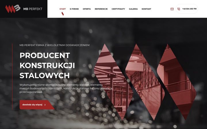 Screenshot of mbperfekt.com
