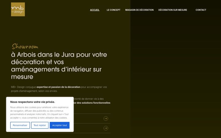 Screenshot of mbplusdesign.com