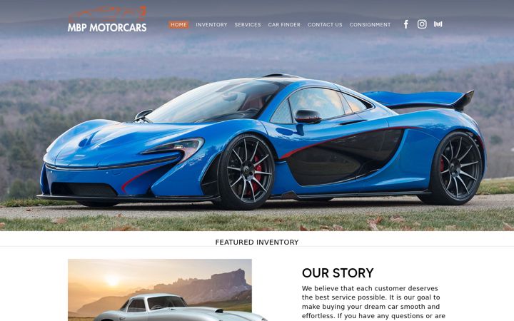 Screenshot of mbpmotorcars.com