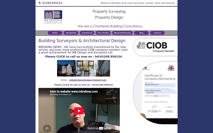 Screenshot of mbrebner.com