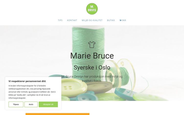 Screenshot of mbrucedesign.com