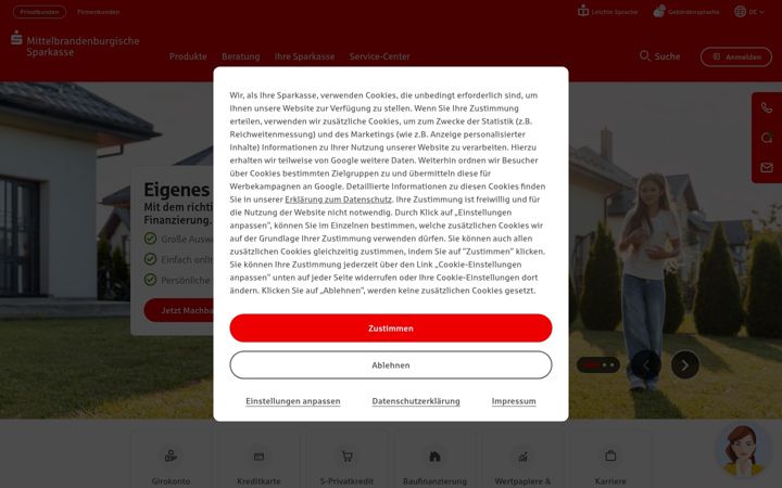 Screenshot of mbs.de