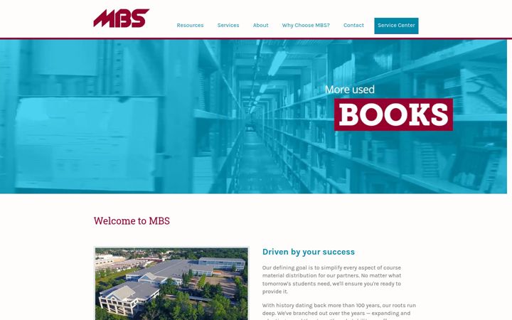 Screenshot of mbsbooks.com
