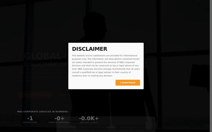Screenshot of mbscorporateservices.com