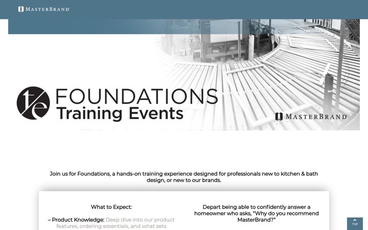 Screenshot of mbtrainingevents.com