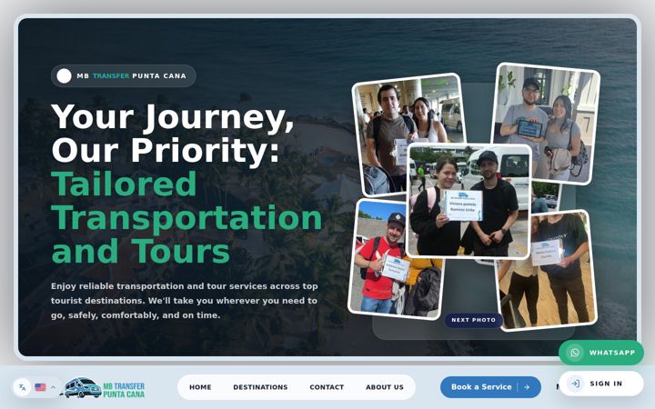 Screenshot of mbtransferpuntacana.com