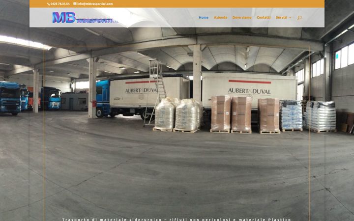 Screenshot of mbtrasportisrl.com