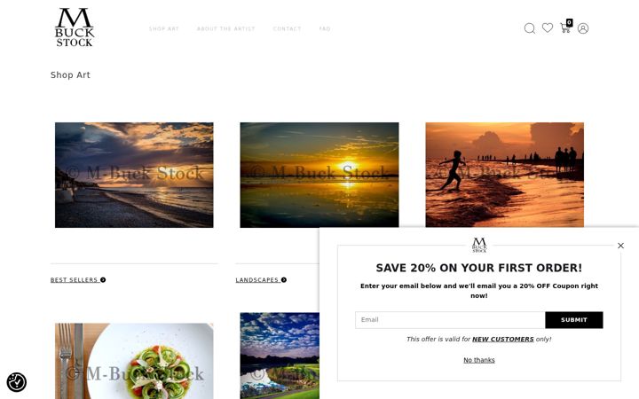 Screenshot of mbuckstock.com