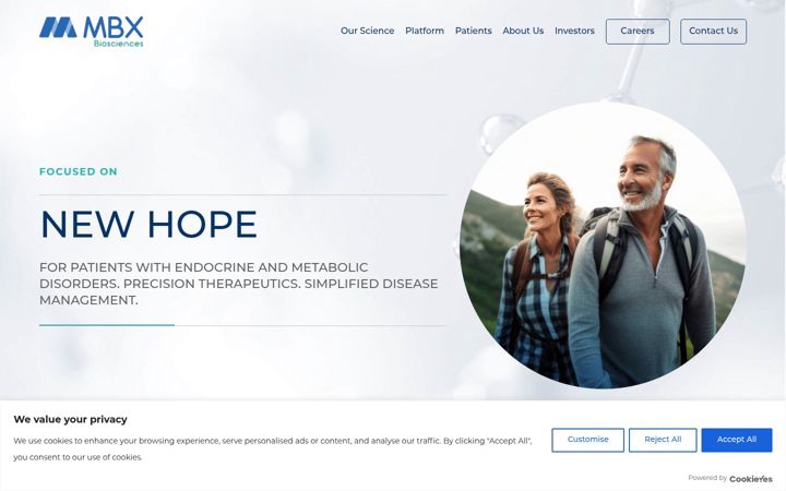 Screenshot of mbxbio.com