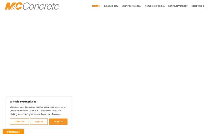 Screenshot of mc-concrete.com