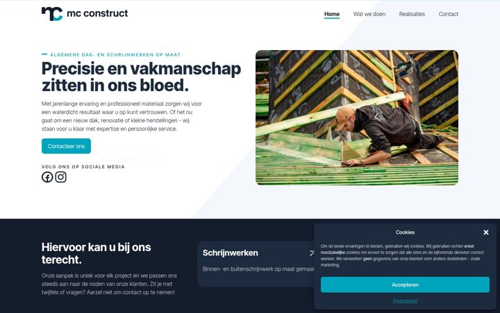 Screenshot of mc-construct.com