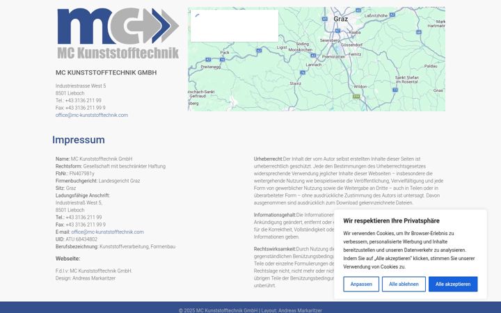 Screenshot of mc-kunststofftechnik.com