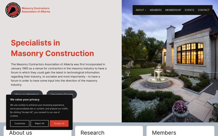 Screenshot of mca-canada.com