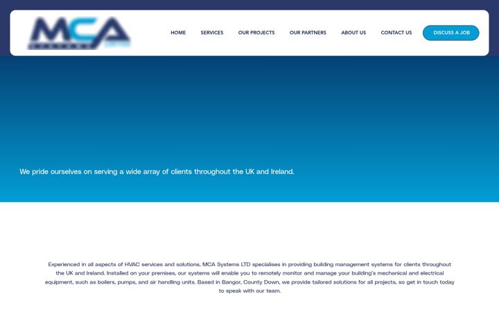 Screenshot of mca-systems.com