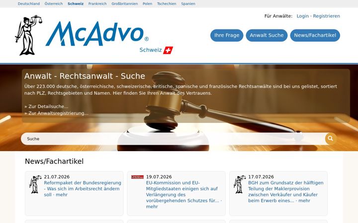 Screenshot of mcadvo.ch