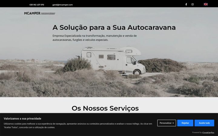 Screenshot of mcamper.com