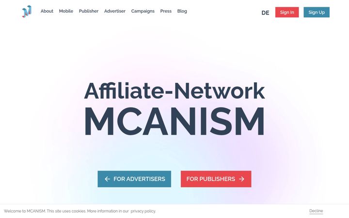Captura de pantalla de mcanism.com
