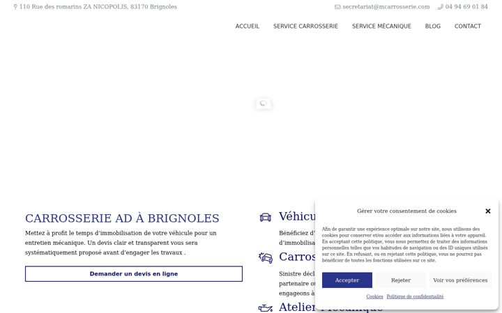 Screenshot of mcarrosserie.com