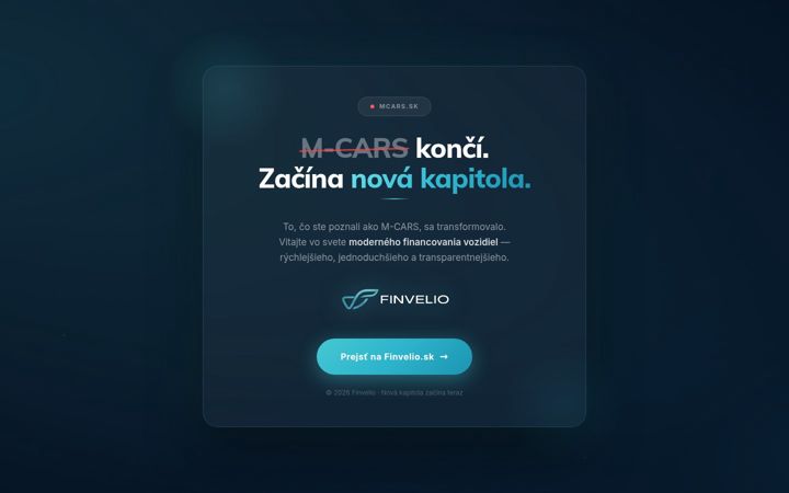 Екранна снимка на mcars.sk