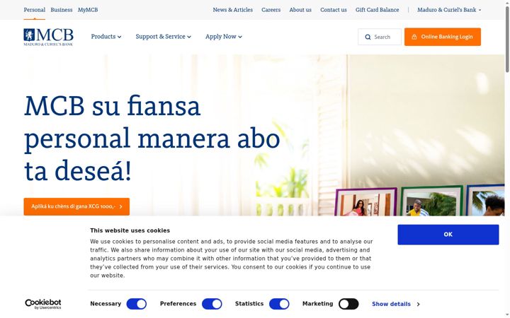 Screenshot of mcb-bank.com
