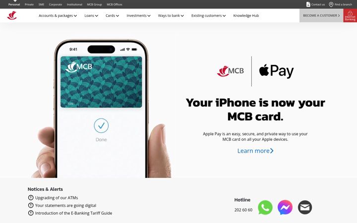 Screenshot of mcb.mu