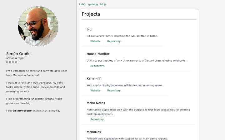 Screenshot of mcbodev.com