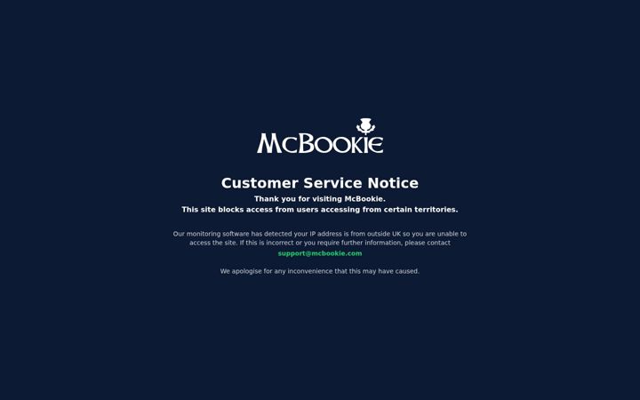 Screenshot of mcbookie.com