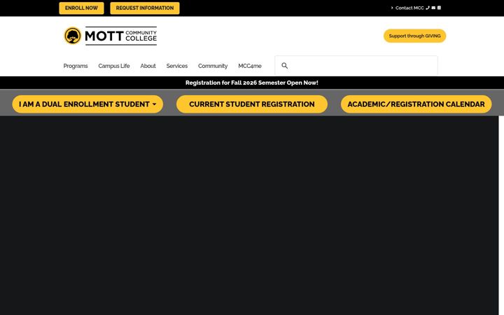Screenshot of mcc.edu