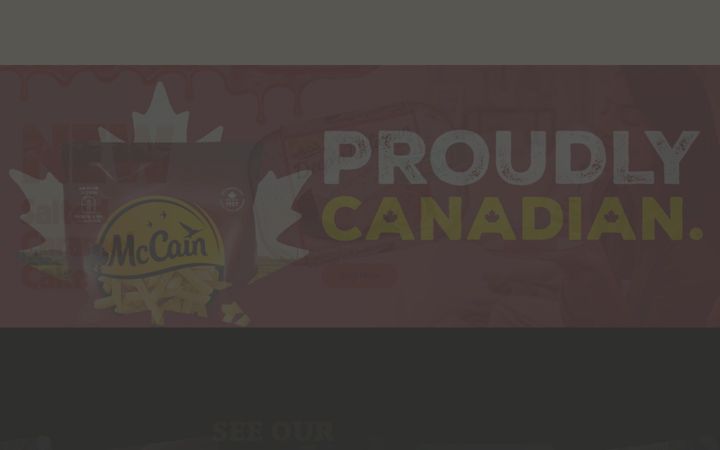 Екранна снимка на mccain.ca
