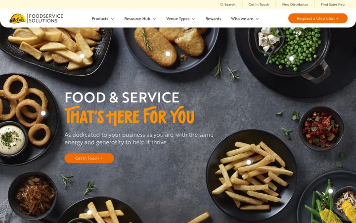 Screenshot of mccainfoodservice-anz.com