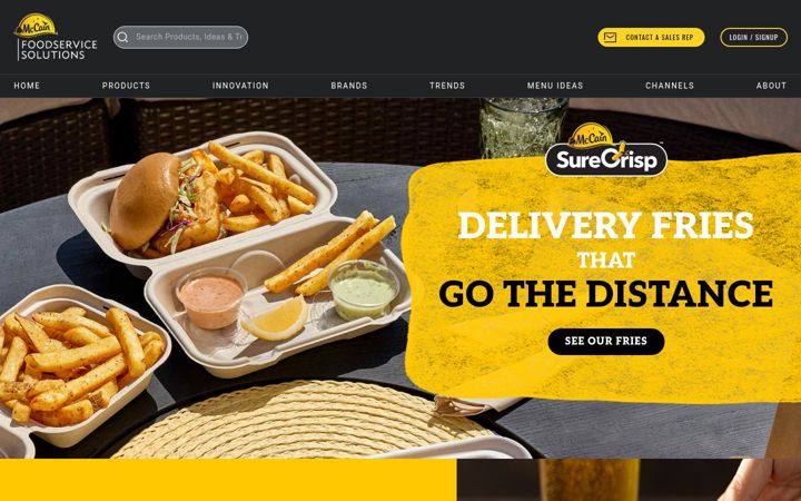 Screenshot of mccainusafoodservice.com