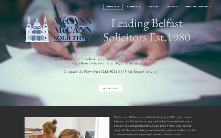 Captură de ecran a mccannandmccann.com