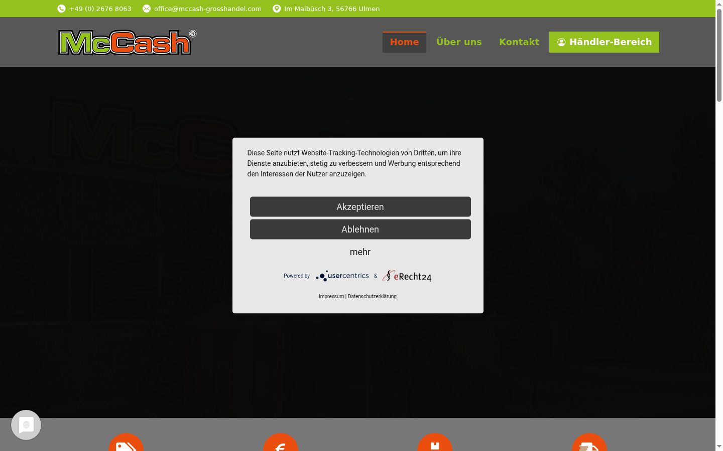 Screenshot tal-banner tal-kunsens muri qabel kwalunkwe interazzjoni