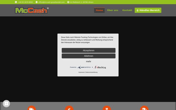 Screenshot of mccash-grosshandel.com