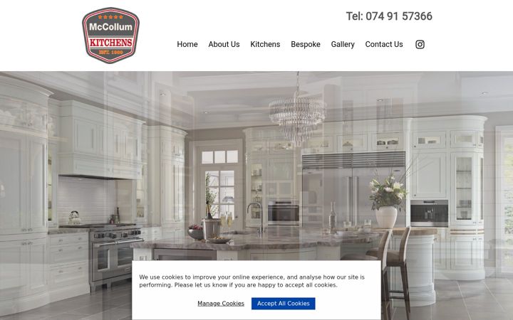 Screenshot of mccollumkitchens.com