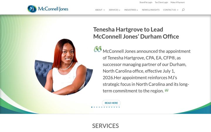 Screenshot of mcconnelljones.com