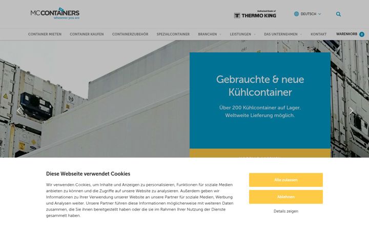 Screenshot του mccontainers.de