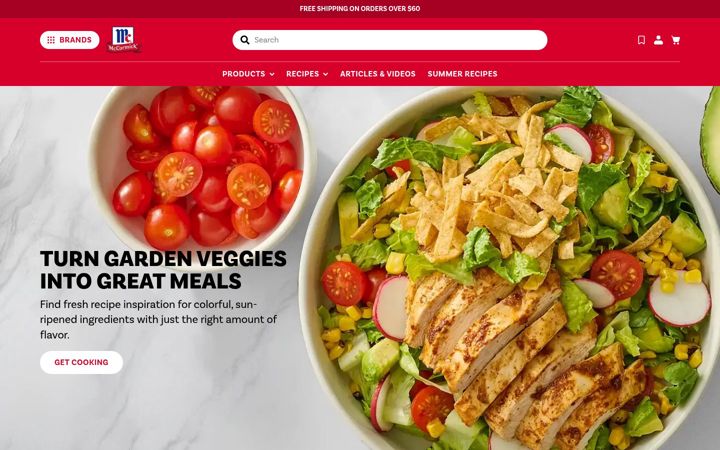 Screenshot ta' mccormick.com