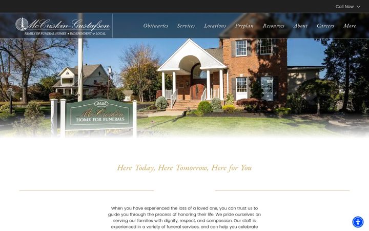 Screenshot of mccriskinfuneralhome.com