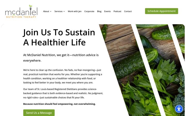 Screenshot of mcdanielnutrition.com
