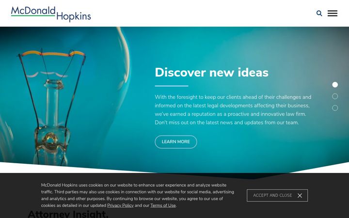 Screenshot of mcdonaldhopkins.com