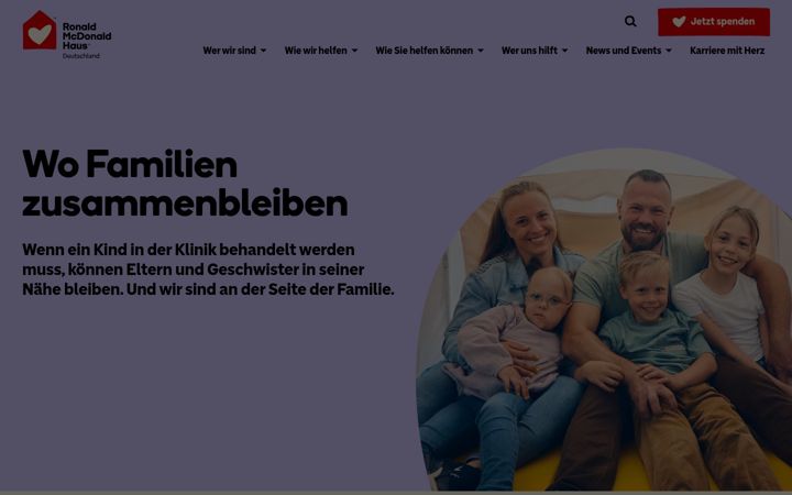 Screenshot of mcdonalds-kinderhilfe.org