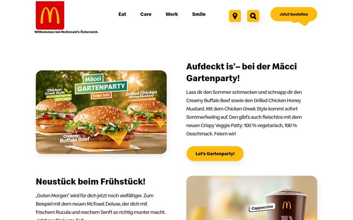 Screenshot of mcdonalds.at