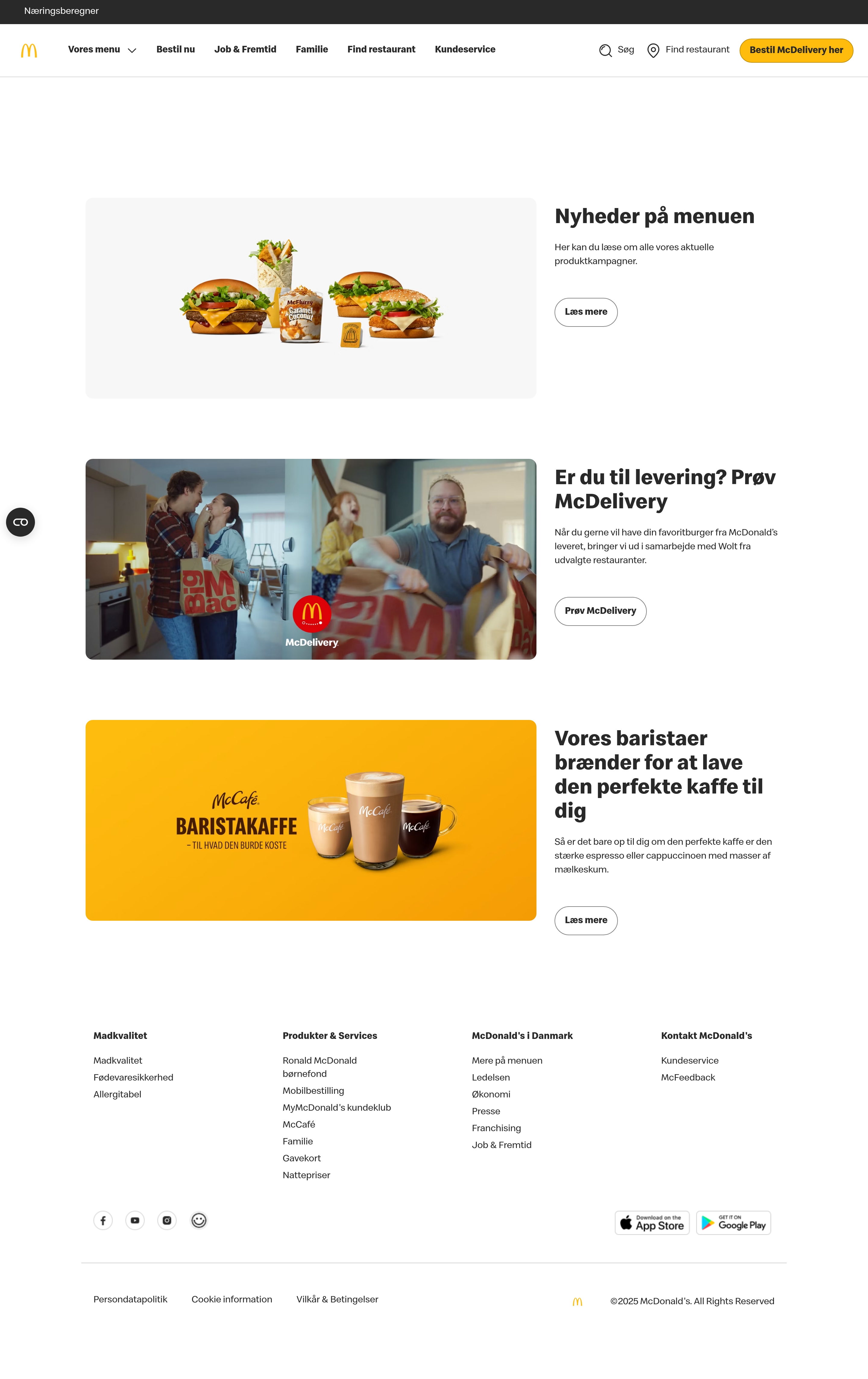 Screenshot of mcdonalds.com